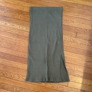 Rails Olive Ribbed Angie Skirt